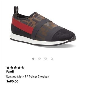 fendi runway mesh ff trainer sneakers